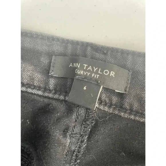 Women's Ann‎ Taylor Curvy Fit Skinny Jeans - Size 6 Black EUC! 0136 - Picture 11 of 12